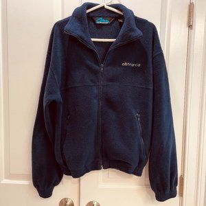 EUC Tri-Mountain Fleece Jacket, Navy, "CitiFinancial" Logo, Zip, Polyester, XS